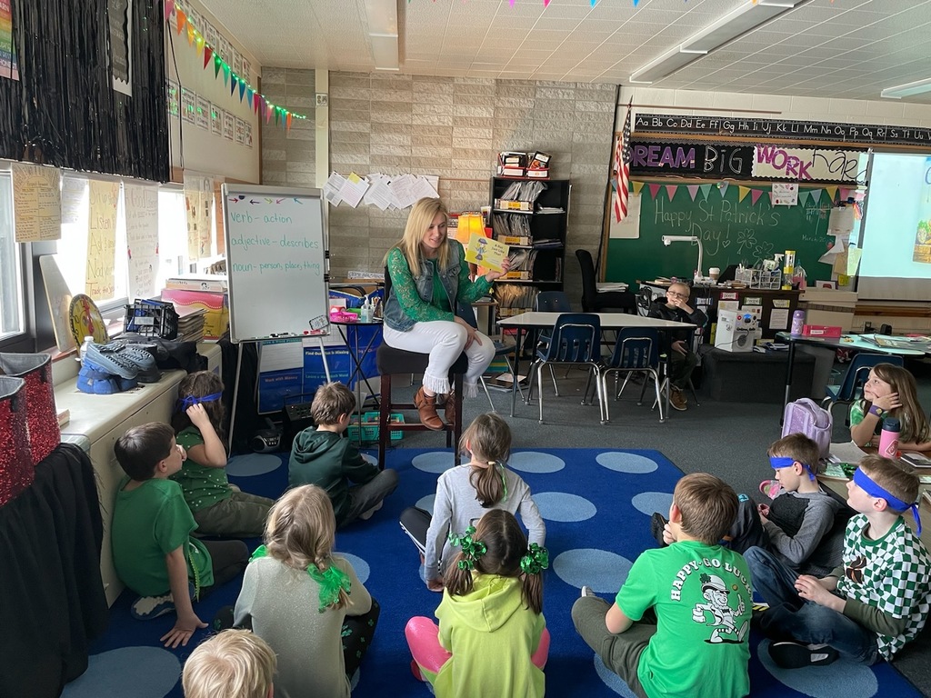 Reading to Mrs. Setcoski's 2nd grade class at Besser Elementary to honor March is Reading Month. The class received a copy of the book called, "A Hat Just Like That" which was signed by the author and illustrator.  #beAMAzing and #Michiganliteracy. 